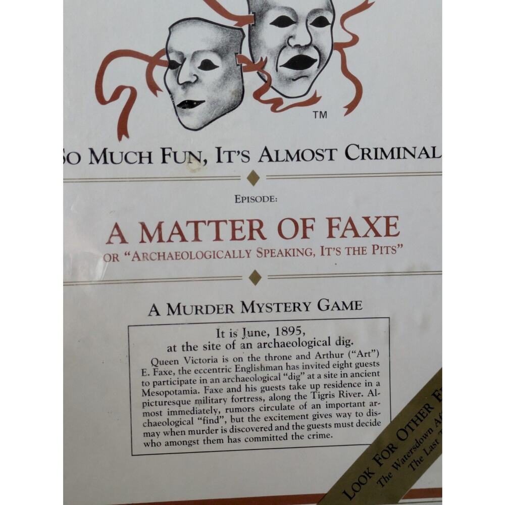 Vintage How to Host a Murder Game Episode A Matter Of Faxe New Sealed 1986 - Picture 3 of 6
